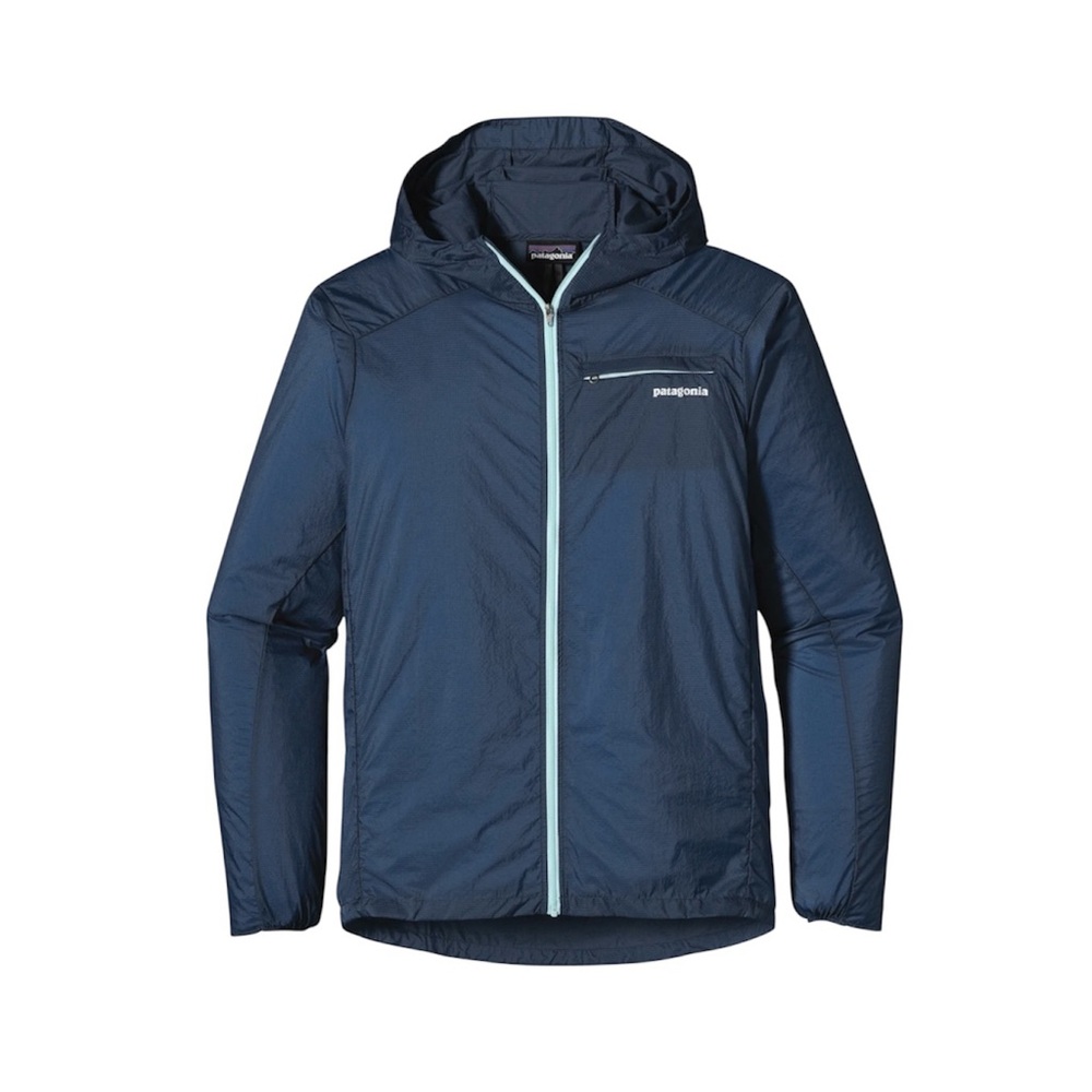 Patagonia Men's Houdini Packable Lightweight Windbreaker Jacket Navy/Lt blue XL
